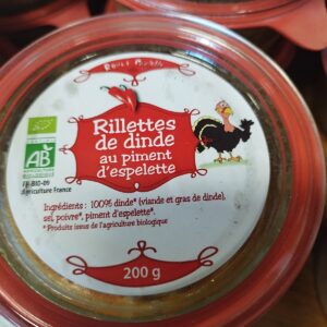 Rillettes de dinde au piment d'espelette